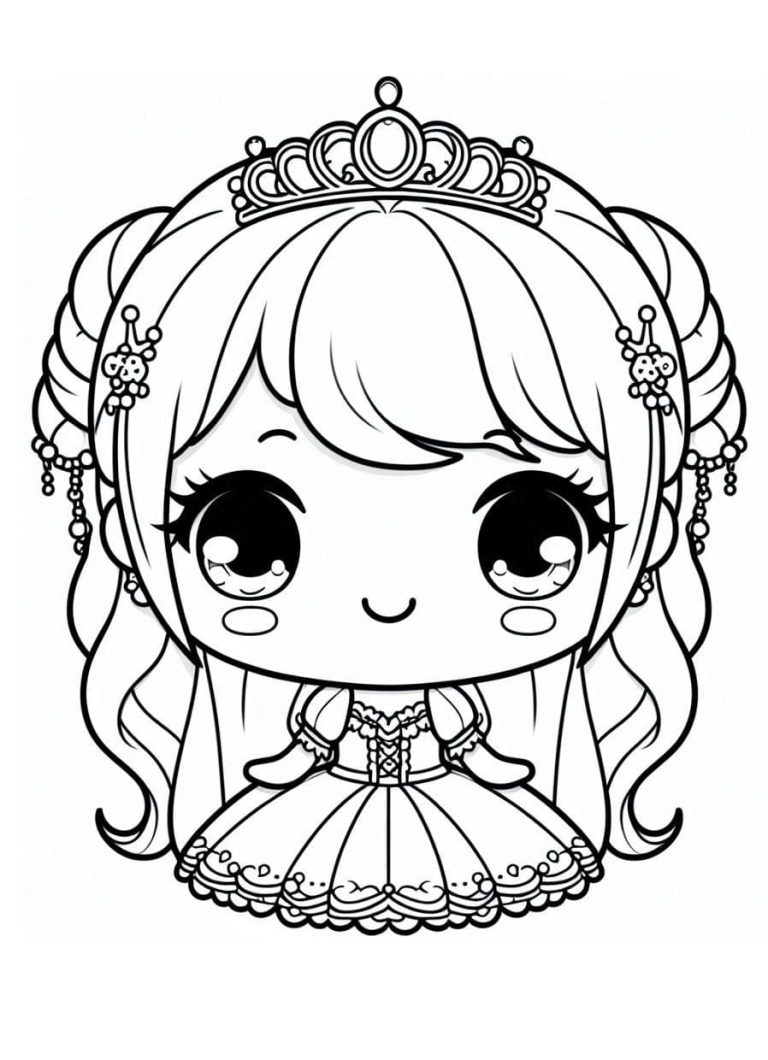 Tô màu Công Chúa Chibi Xinh Đẹp