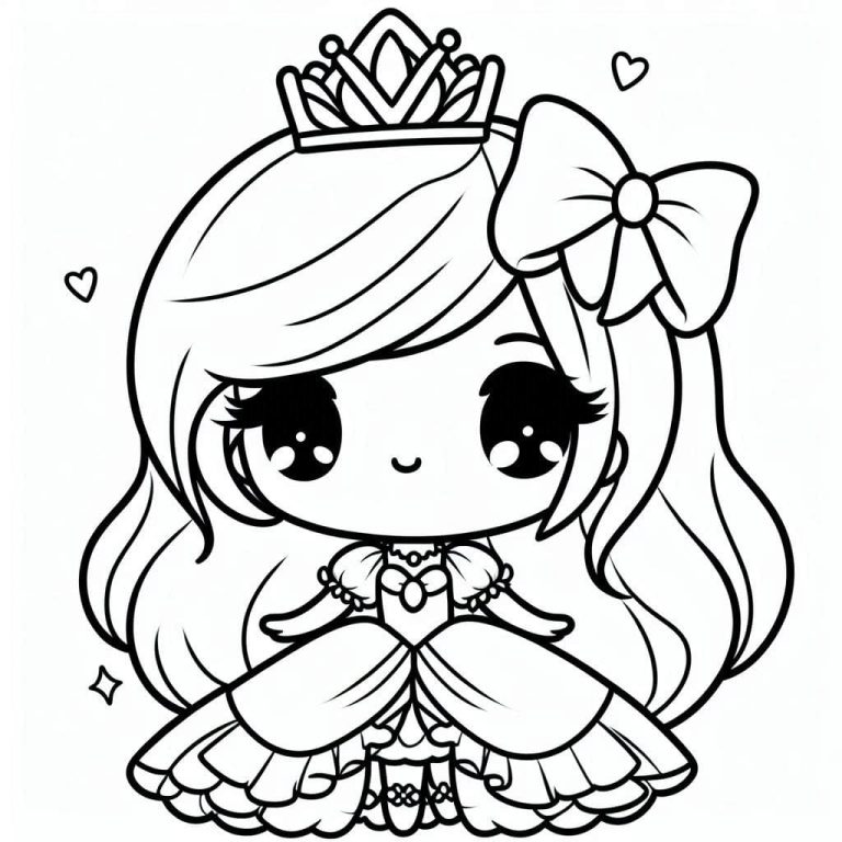 Tô màu Công Chúa Chibi Xinh Xắn