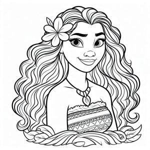 Tô màu Công Chúa Moana Xinh Đẹp