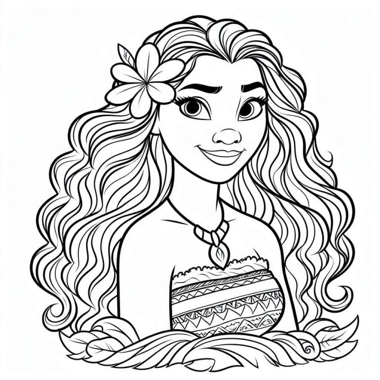 Tô màu Công Chúa Moana Xinh Đẹp