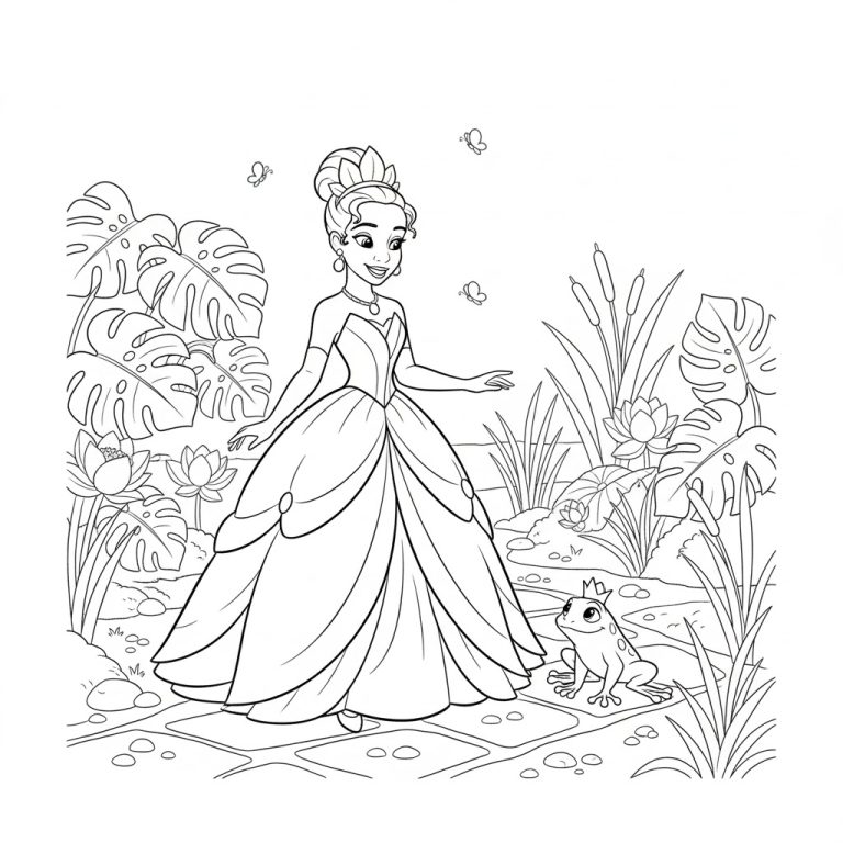 Tô màu Công Chúa Tiana Xinh