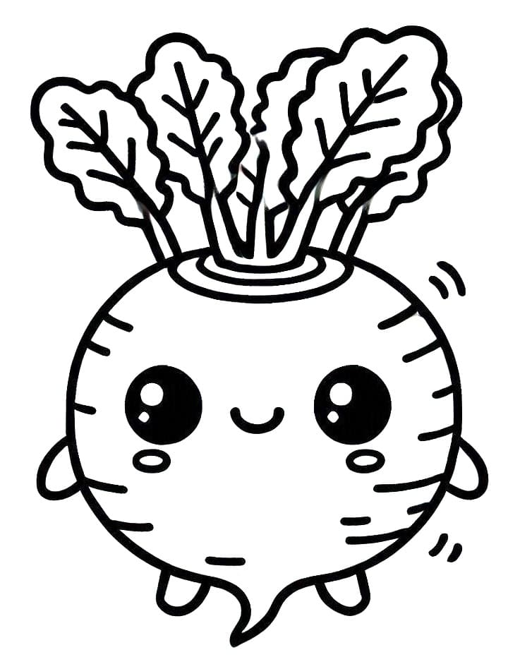 Tô màu Củ Su Hào Cute