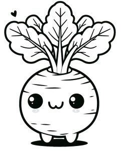 Tô màu Củ Su Hào Hoạt Hình