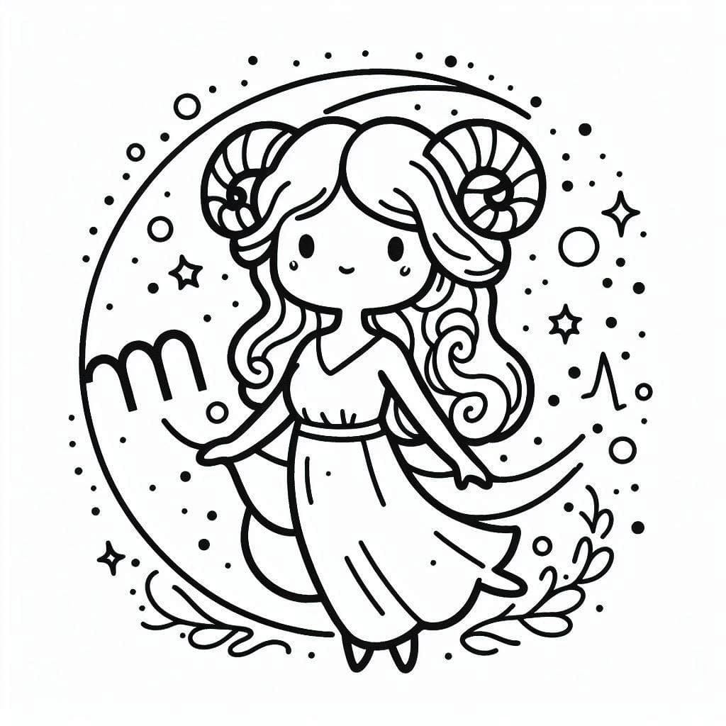 Tô màu Cung Xử Nữ Cute
