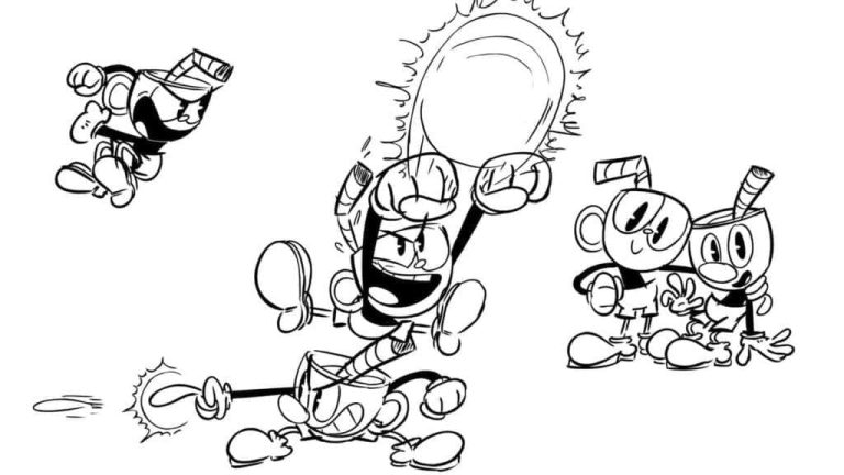 Tô màu Cuphead Chiến Đấu