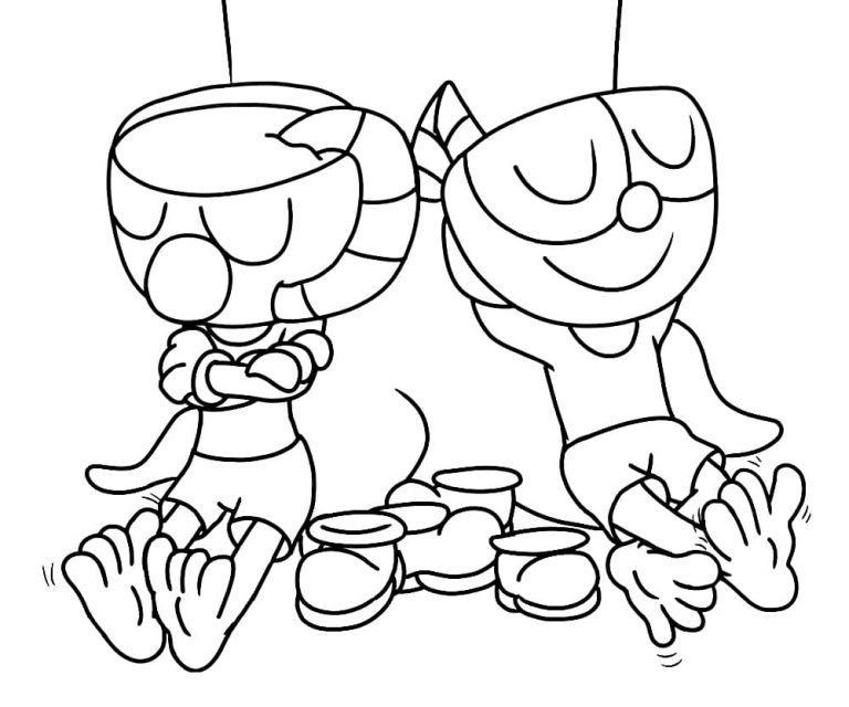 Tô màu Cuphead Đang Ngủ
