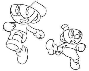 Tô màu Cuphead Đơn giản