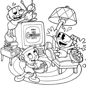 Tô màu Cuphead Vui Đùa