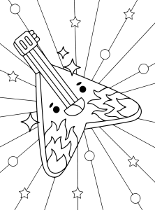 Tô màu Đàn Guitar Dễ Thương