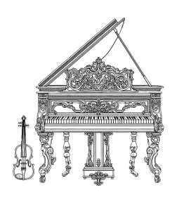 Tô màu Đàn Piano Quý Phái