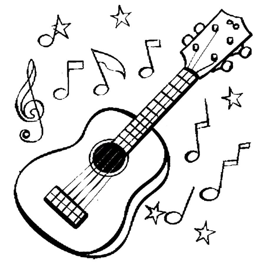 Tô màu Đàn Ukulele Âm Nhạc
