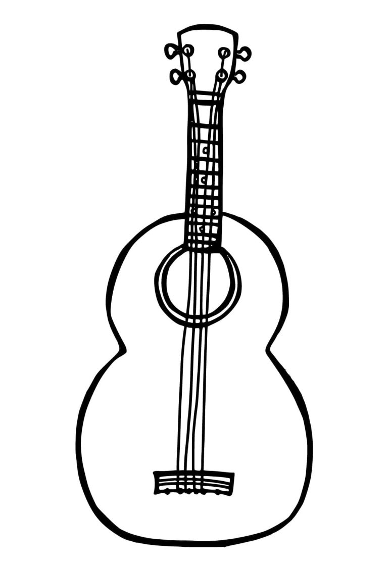 Tô màu Đàn Ukulele Ngộ Nghĩnh