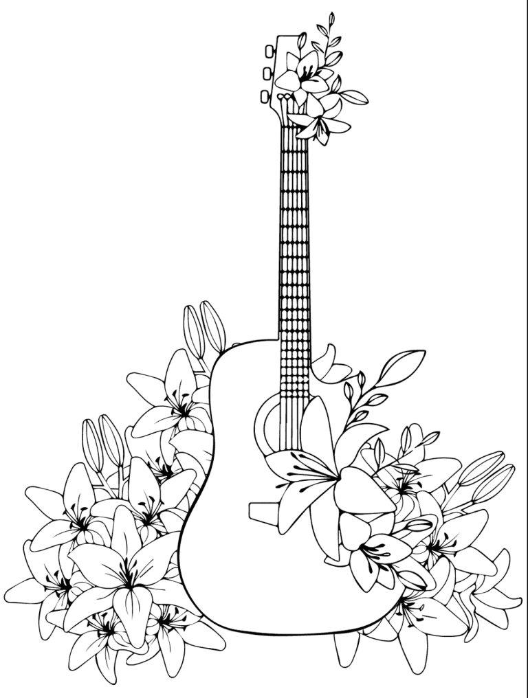 Tô màu Đàn guitar Acoustic
