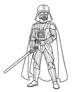 Tô màu Darth Vader Cầm Kiếm