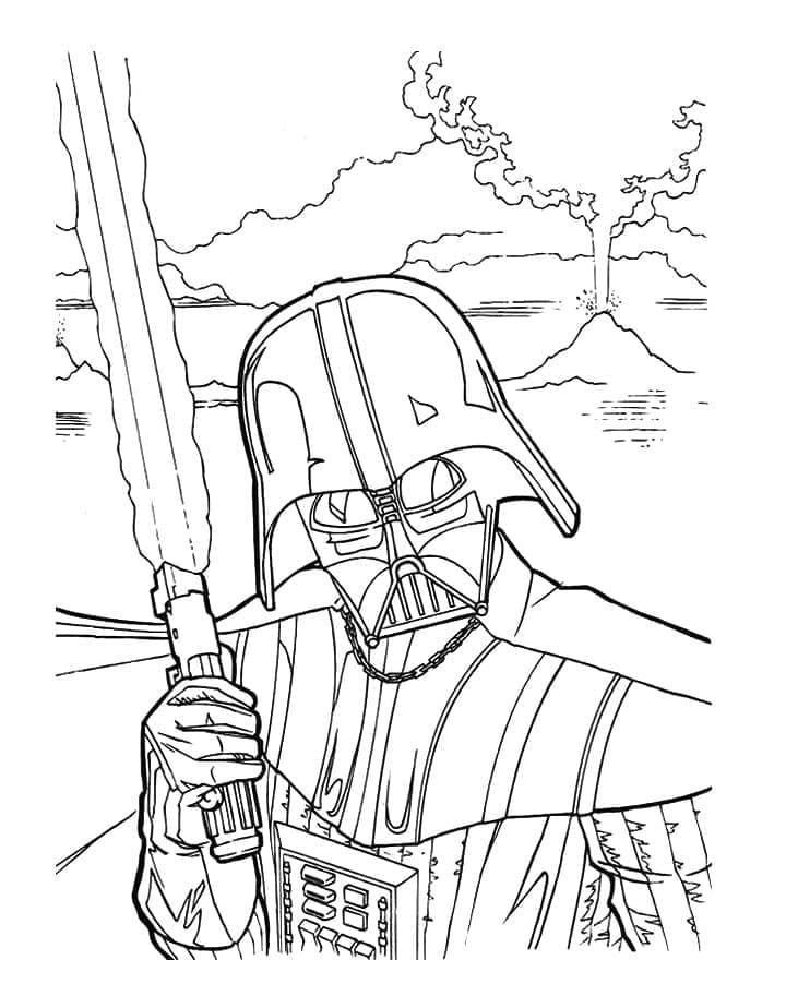 Tô màu Darth Vader Với Kiếm Ánh Sáng