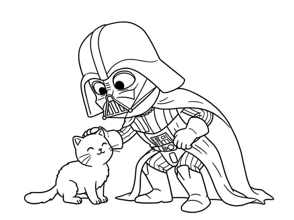 Tô màu Darth Vader và Con Mèo