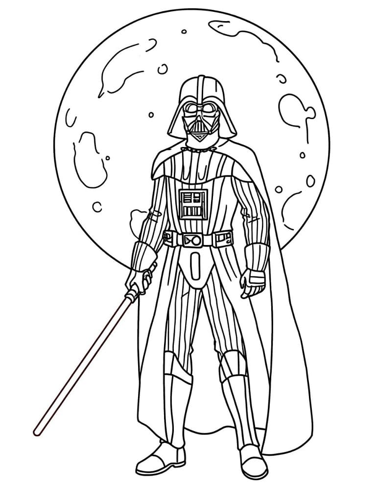 Tô màu Darth Vader và Mặt Trăng
