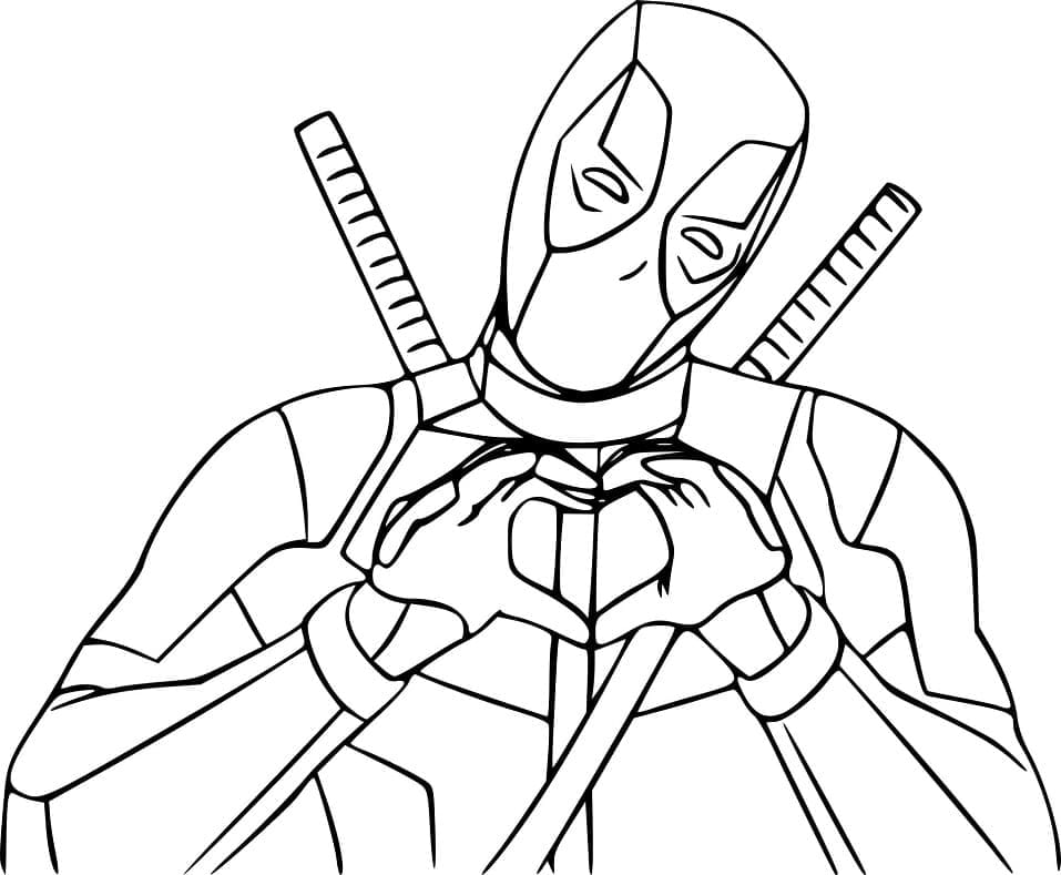 Tô màu Deadpool Bắn Tim