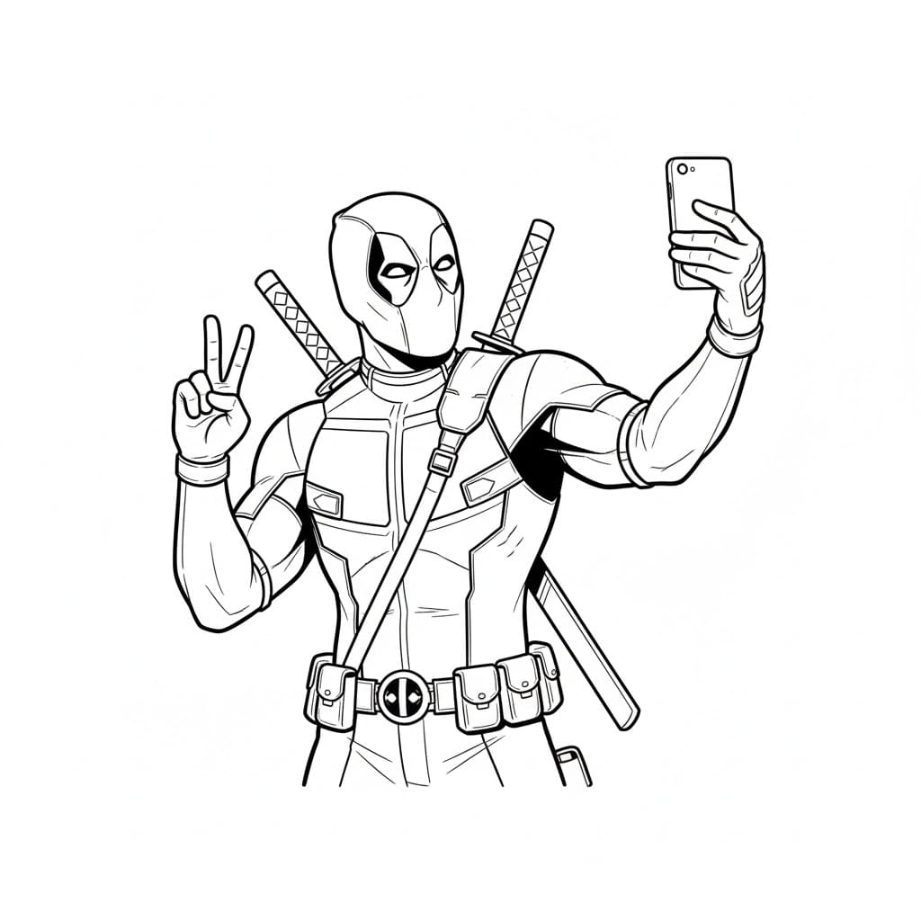 Tô màu Deadpool Chụp Ảnh