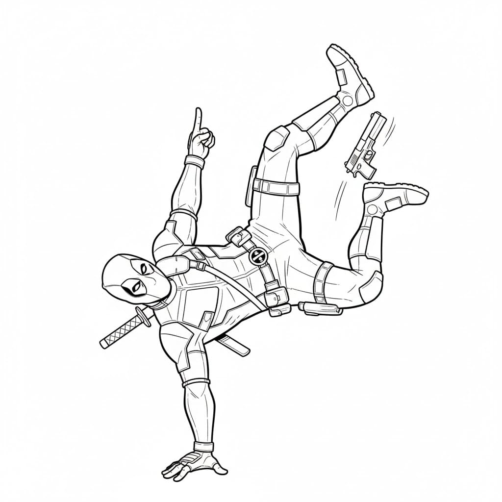 Tô màu Deadpool Hài Hước