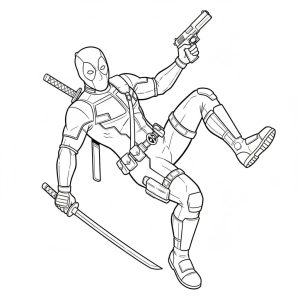 Tô màu Deadpool Thật Thú Vị