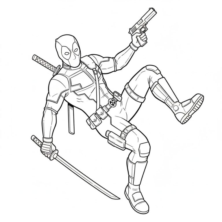 Tô màu Deadpool Thật Thú Vị