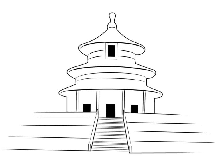 Tô màu Đền Thiên Đàn Ở Bắc Kinh