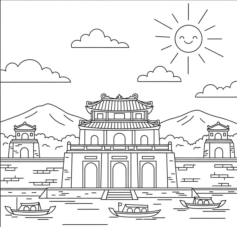 Tô màu Địa Điểm Du Lịch Cố Đô Huế