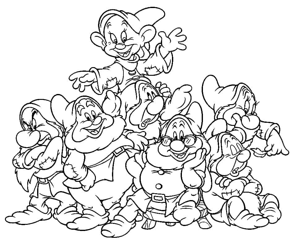Tô màu Disney Bảy Chú Lùn