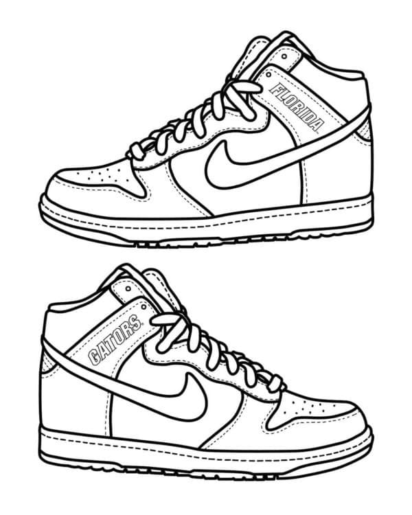 Tô màu Đôi Giày Nike Cao Cổ