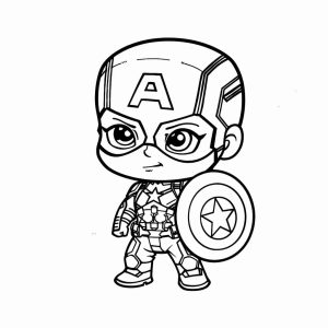 Tô màu Đội Trưởng Mĩ Chibi