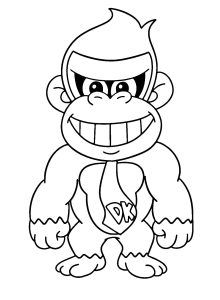 Tô màu Donkey Kong Cute