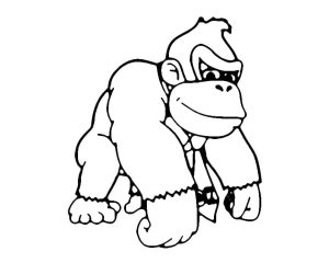 Tô màu Donkey Kong Đang Cười
