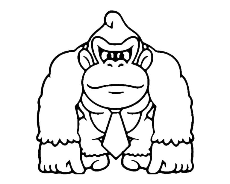 Tô màu Donkey Kong Đơn Giản