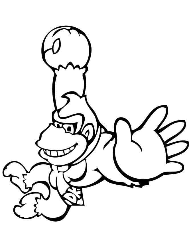 Tô màu Donkey Kong Đu Dây