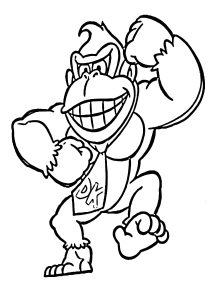 Tô màu Donkey Kong Nhảy