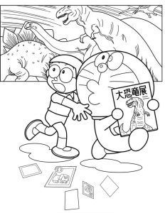 Tô màu Doraemon, Nobita Và Khủng Long