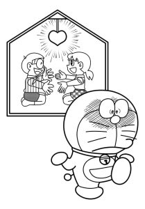 Tô màu Doraemon Suy Nghĩ Về Nobita
