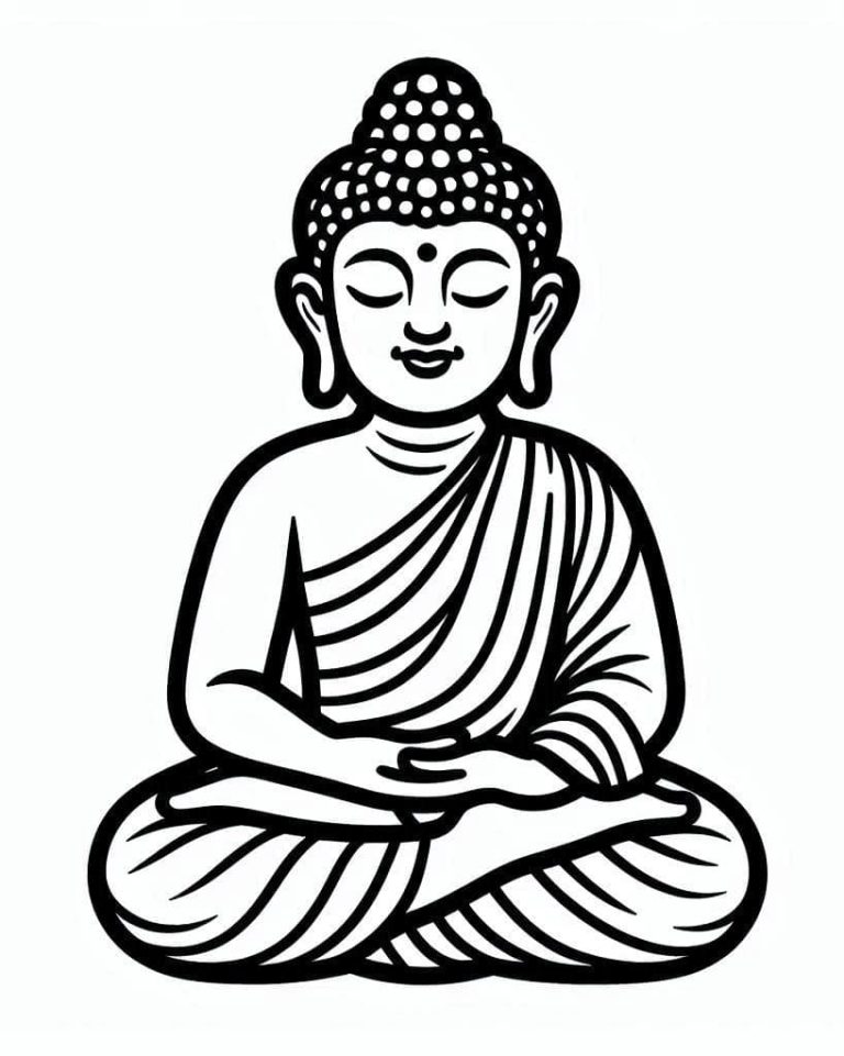 Tô màu Đức Phật Đơn Giản