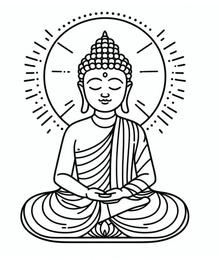 Tô màu Đức Phật Ngồi Thiền