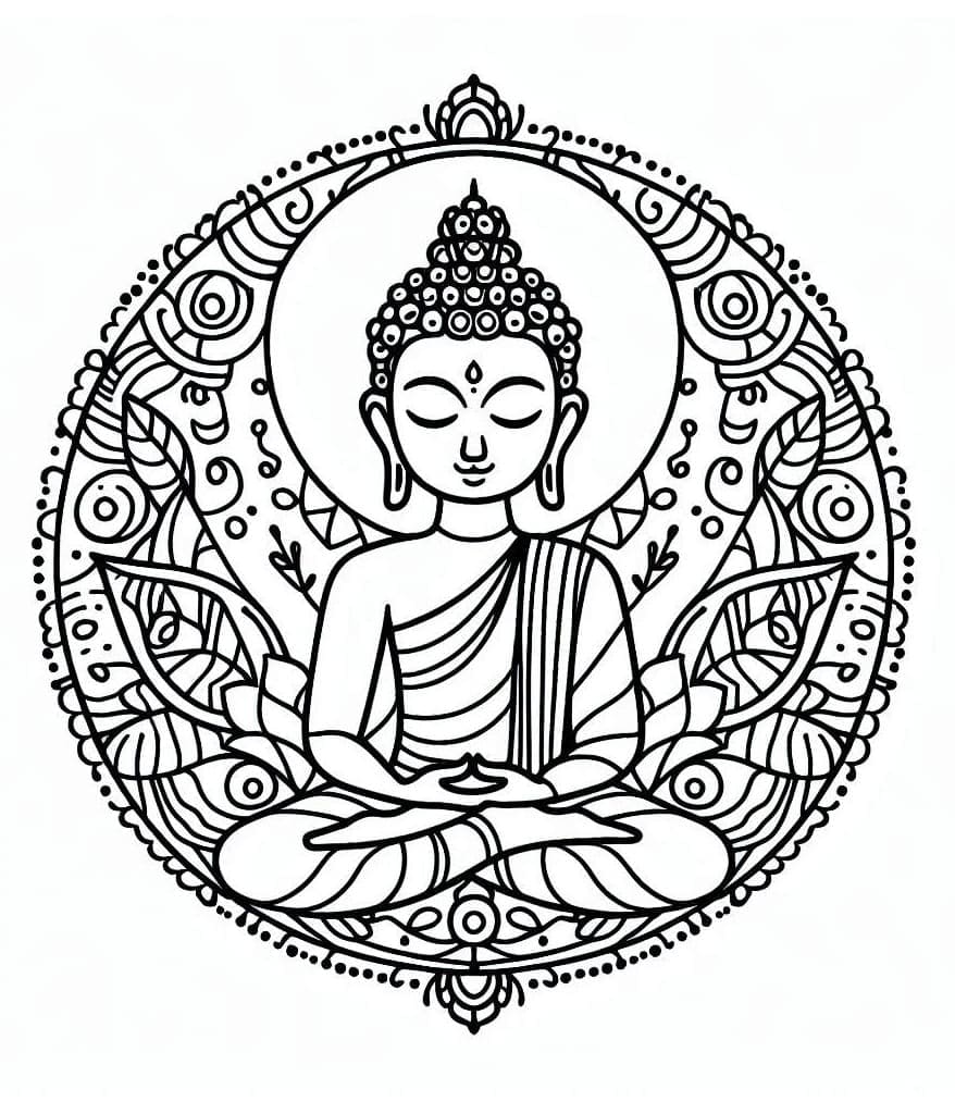 Tô màu Đức Phật Ngồi
