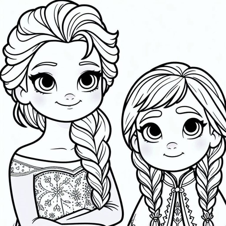 Tô Màu Elsa và Anna