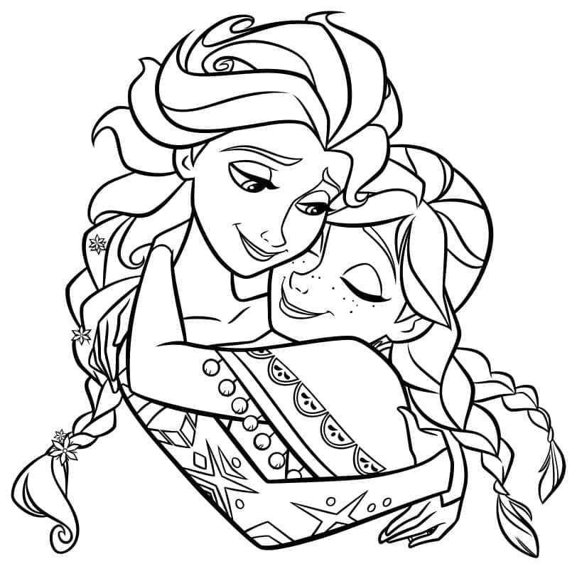 Tô màu Elsa và Anna trong Frozen