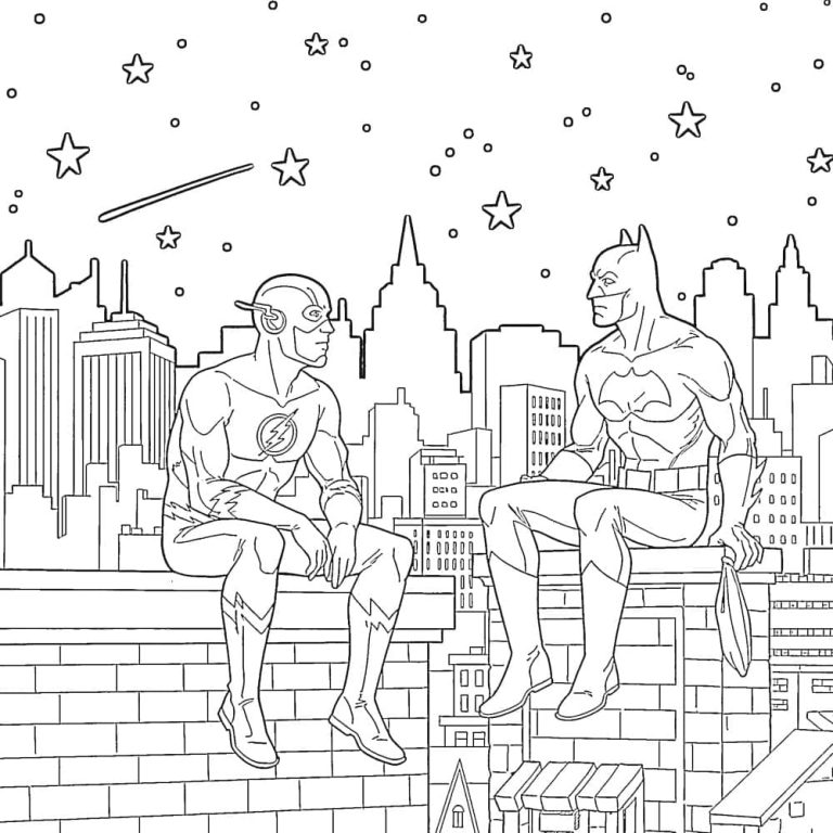 Tô màu Flash và Người Dơi Batman
