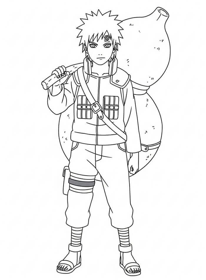 Tô màu Gaara Rất Ngầu