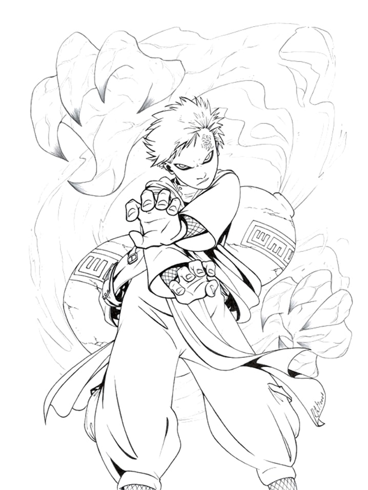 Tô màu Gaara Sức Mạnh Cát