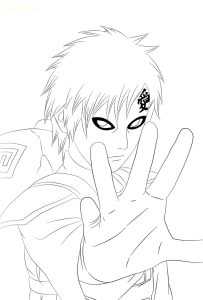 Tô màu Gaara Trong Anime Naruto