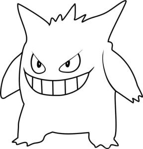Tô màu Gengar Hoạt Hình