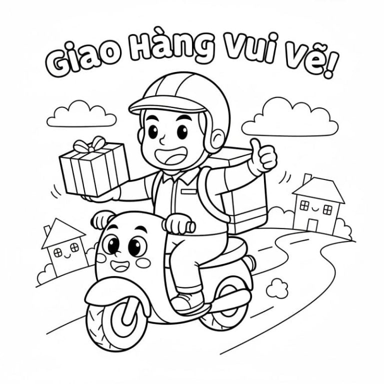 Tô màu Giao Hàng Vui Vẻ