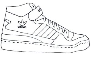 Tô màu Giày Adidas Đơn Giản